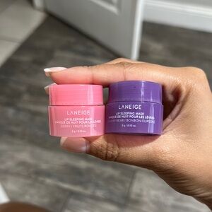 LANEIGE Lip Sleeping Mask Duo - Berry Pink and Gummy Purple
